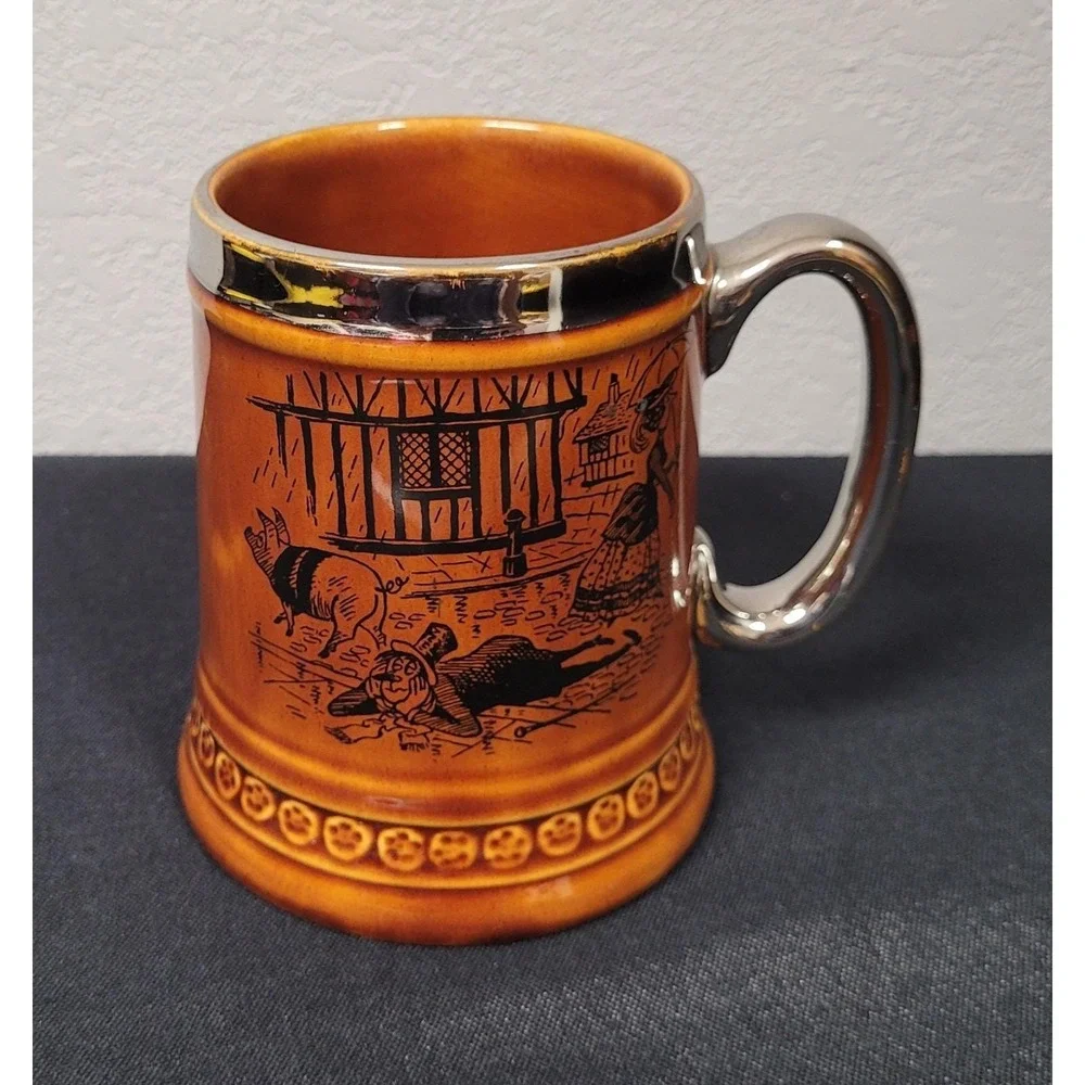 Vintage Princess House Exclusive Fine Earthenware Beer Stein Drunk in the Gutter